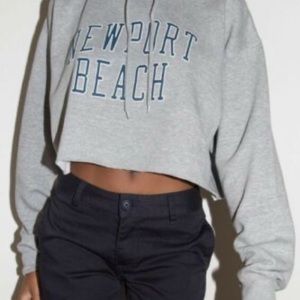 brandy melville newport beach cropped hoodie